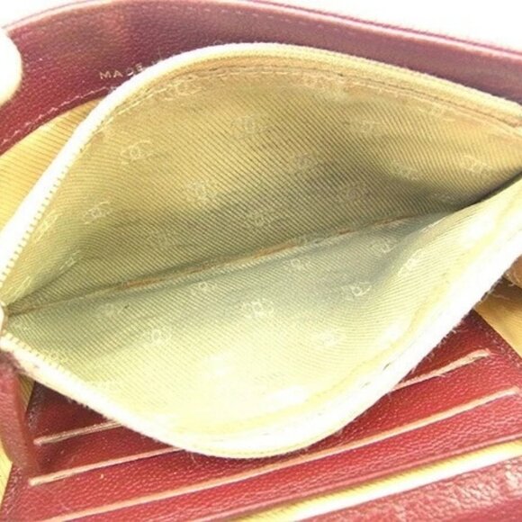 CHANEL Bifold Wallet Bordeaux x Silver Women Authentic secondhand - Picture 5 of 6